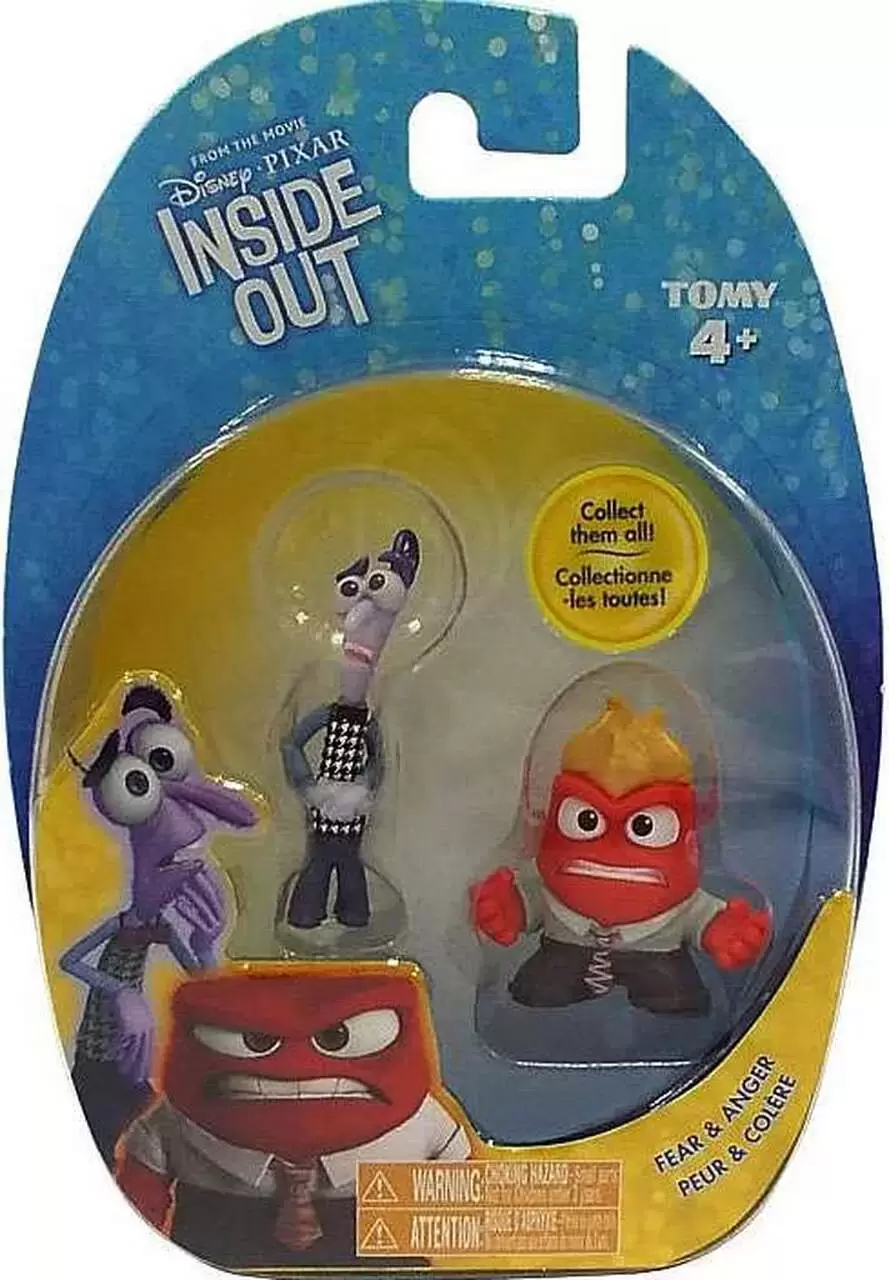 Inside Out - Tomy - Fear & Anger Mini-figures