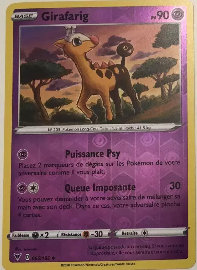 Voltage Eclatant - Girafarig Reverse