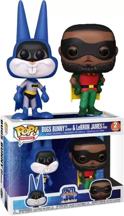 POP! Movies - Space Jam A New Legacy - Bugs Bunny as Batman & LeBron James as Robin 2 Pack