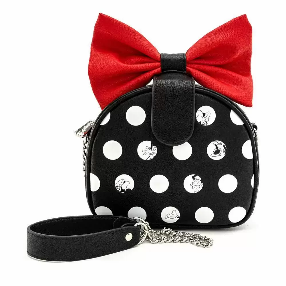 Loungefly - Sac a bandouliere  - Minnie Polka - Noeud papillon rouge