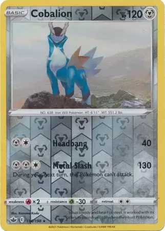 Chilling Reign - Cobalion Reverse