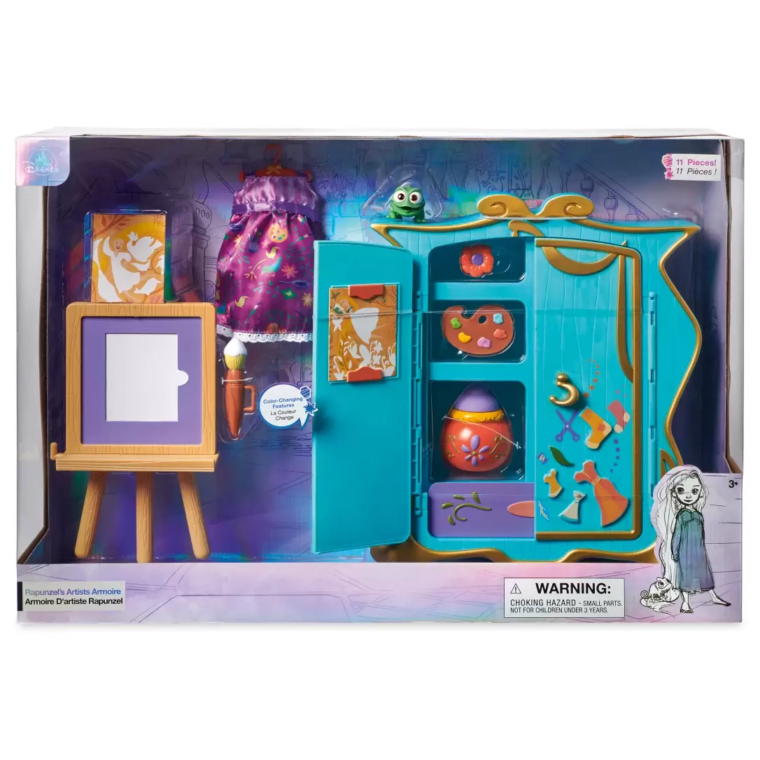 Poupées Disney Animators\' Collection - Rapunzel Coffret - Artists Armoire Set