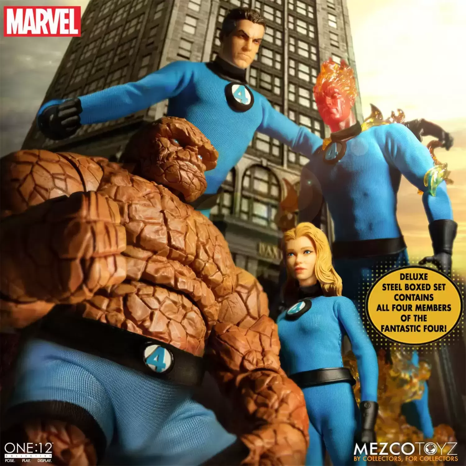 MezcoToyz - Fantastic Four Deluxe Steel Boxed Set - One: 12 Collective