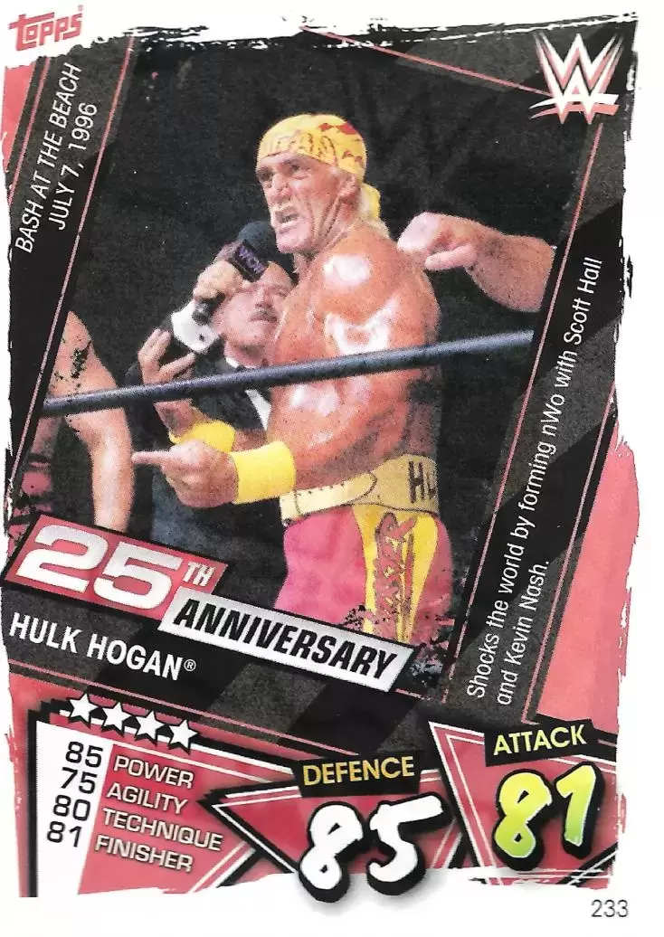 Slam Attax 2021 - Hulk Hogan - 25th Anniversary
