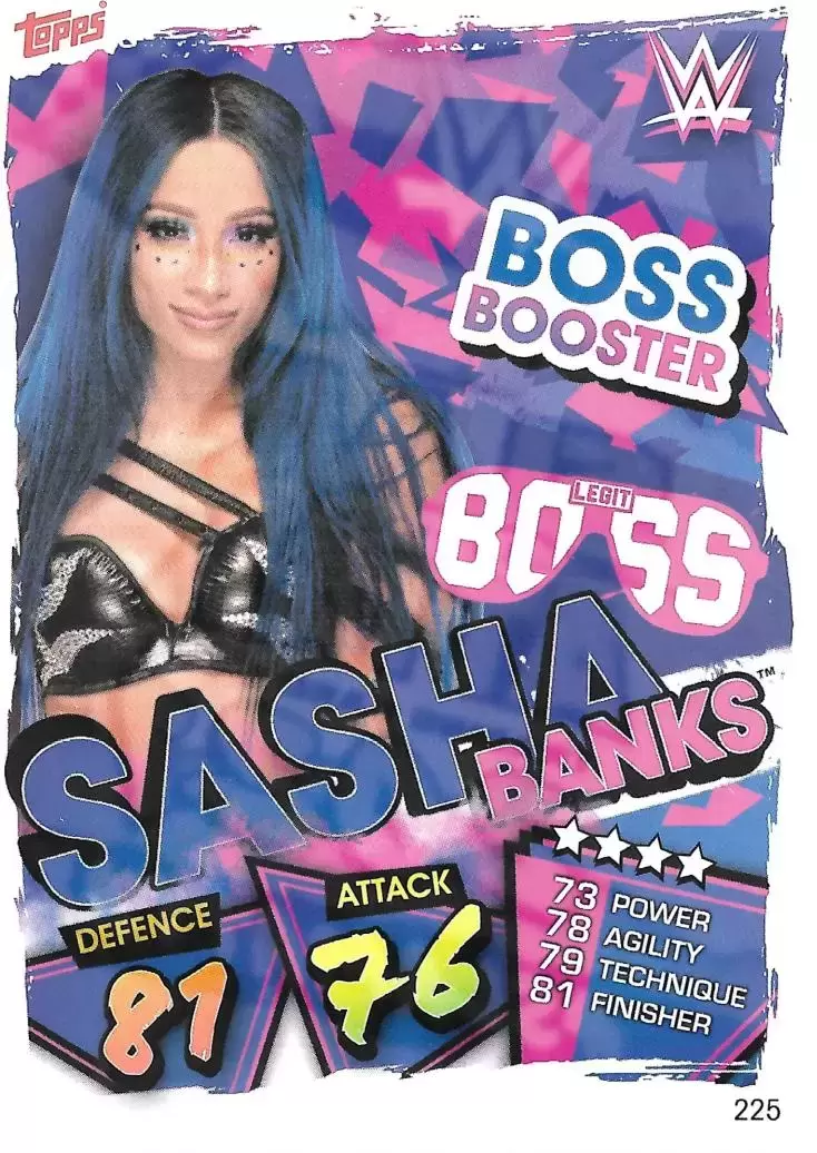 Slam Attax 2021 - Sasha Banks - Boss Booster