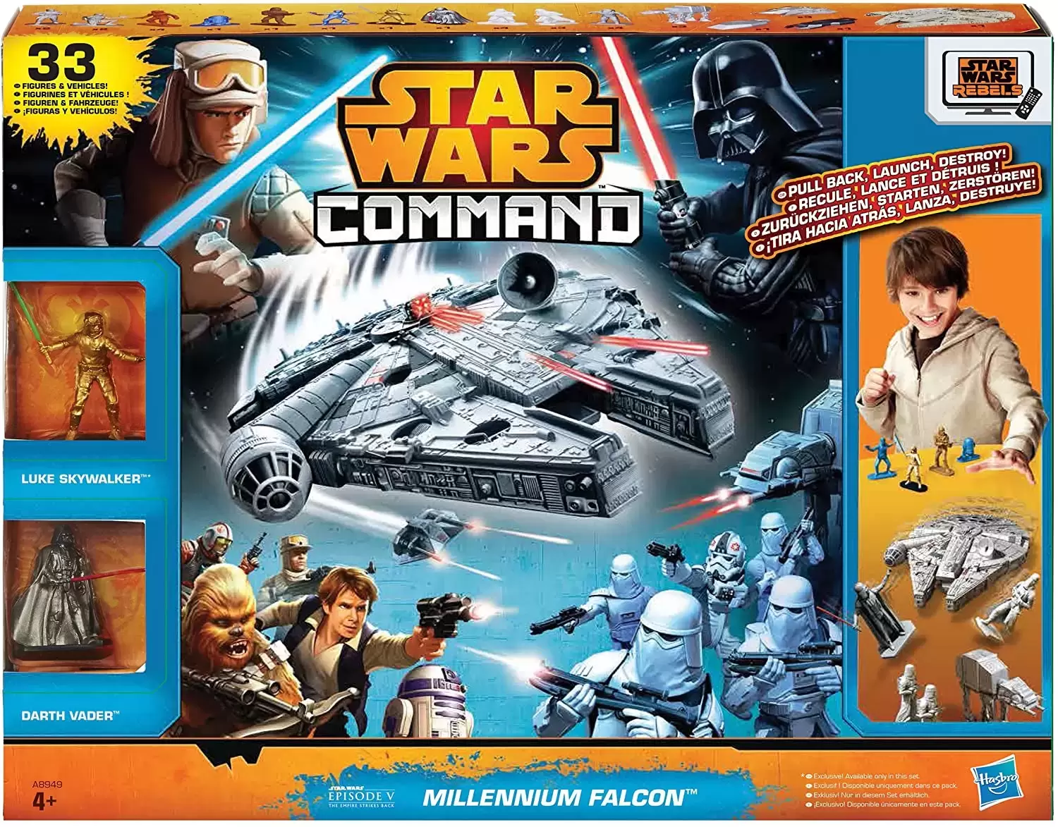 Hasbro Star Wars Millenium Falcon mit Figuren Finn,Chewacca und BB-8