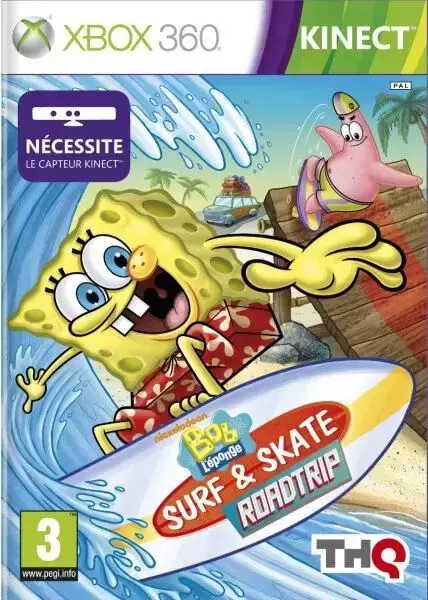 Jeux XBOX 360 - Bob L\'eponge : Surf & Skate Roadtrip (kinect)
