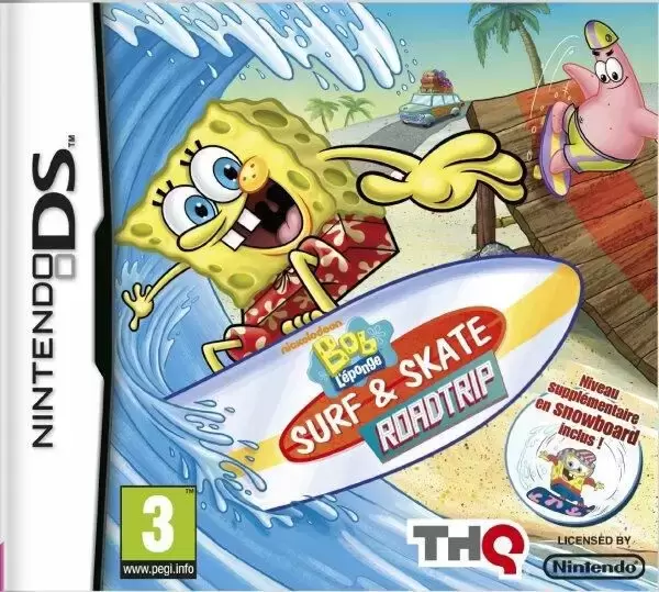 Nintendo DS Games - Bob L\'eponge : Surf & Skate Roadtrip