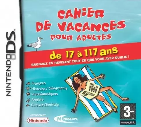 Nintendo DS Games - Cahier De Vacances Pour Adultes
