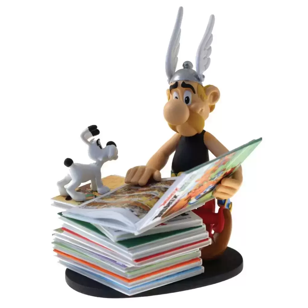 Asterix & Obelix Collectoys - Astérix avec pile d\'albums