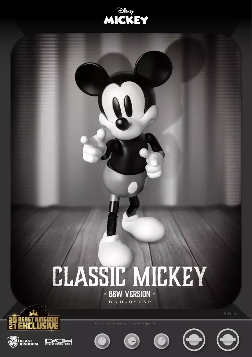 Dynamic 8ction Heroes (DAH) - Classic Mickey - B&W Version