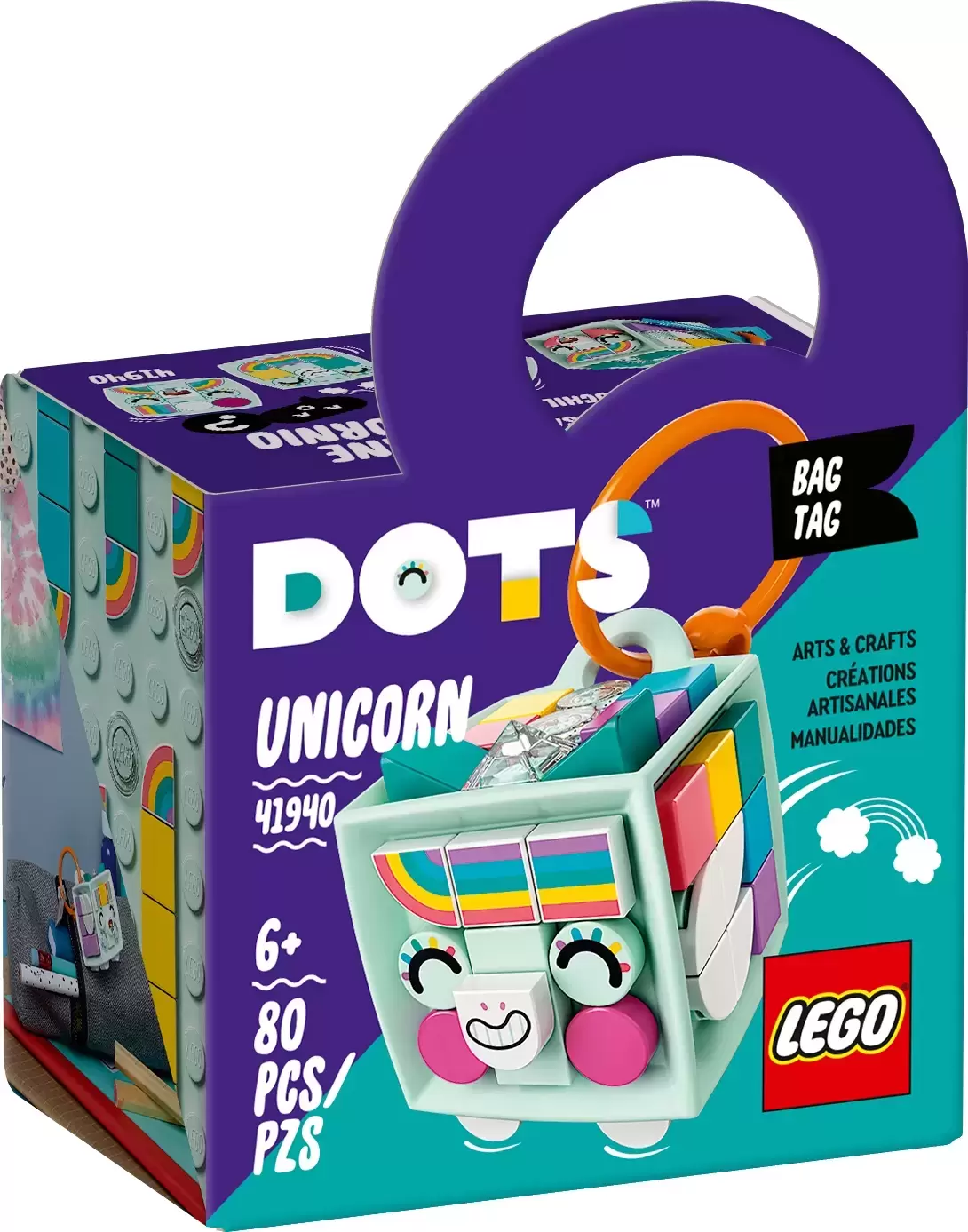 Unicorn Bag Tag - LEGO Dots set 41940
