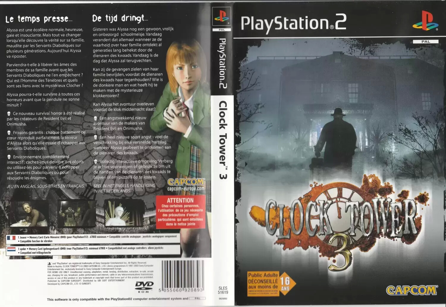 Jeux PS2 - Clock Tower 3
