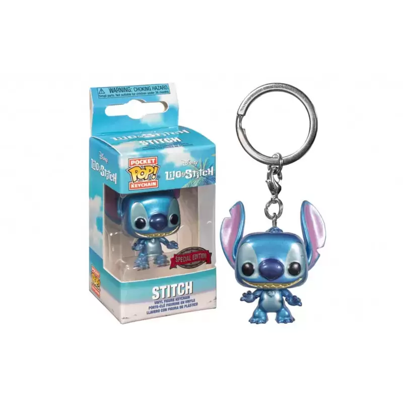Stitch - Metallic - porte-clé Disney - POP! Keychain