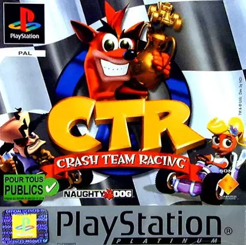 Jeux Playstation PS1 - Crash Team Racing - Platinum