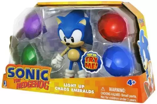 Jazwares Sonic The Hedgehog - Sonic With Light Up Chaos Emeralds