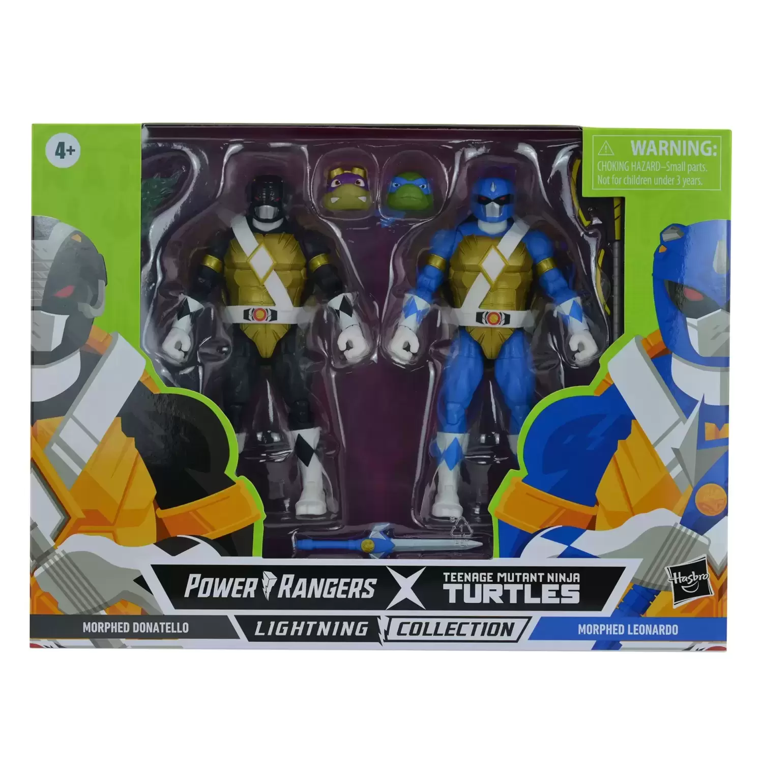 Power Rangers Hasbro - Lightning Collection - Power Rangers X TMNT - Morphed Donatello & Morphed Leonardo Action Figures 2 Pack