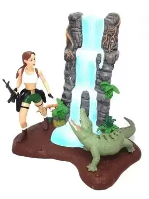 Playmates - Tomb Raider - Lara Coft escapes the powerful crocodile!