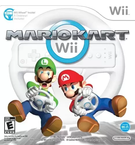 Nintendo Wii Games - Mario Kart + Wii Wheel