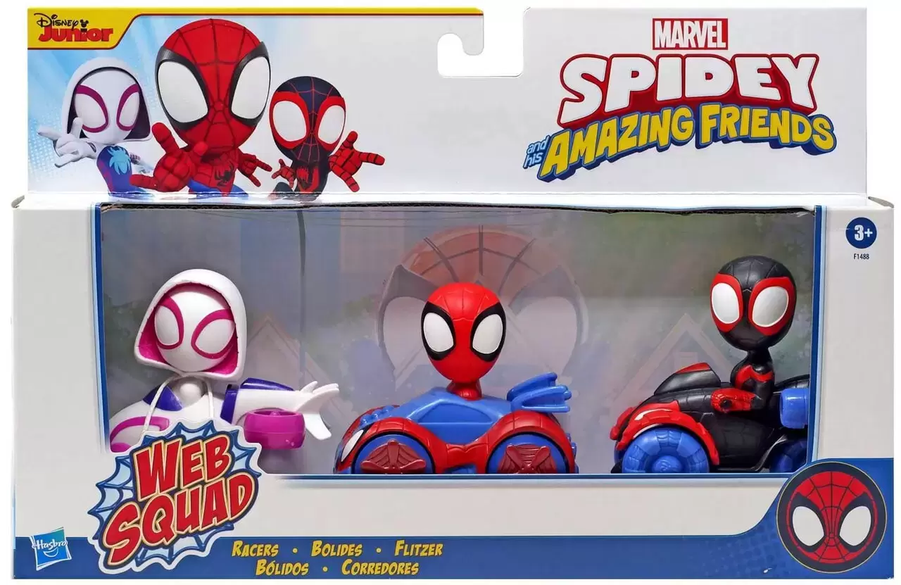 Spidey And His Amazing Friends - Racers - Ghost-Spider, Spidey & Miles Morales