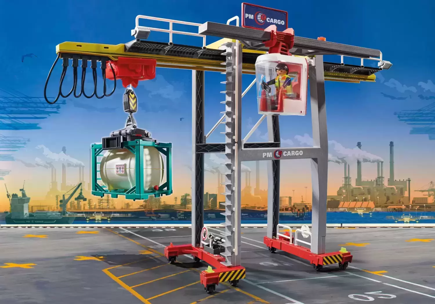 Playmobil Port & Harbour - Cargo Crane with Container