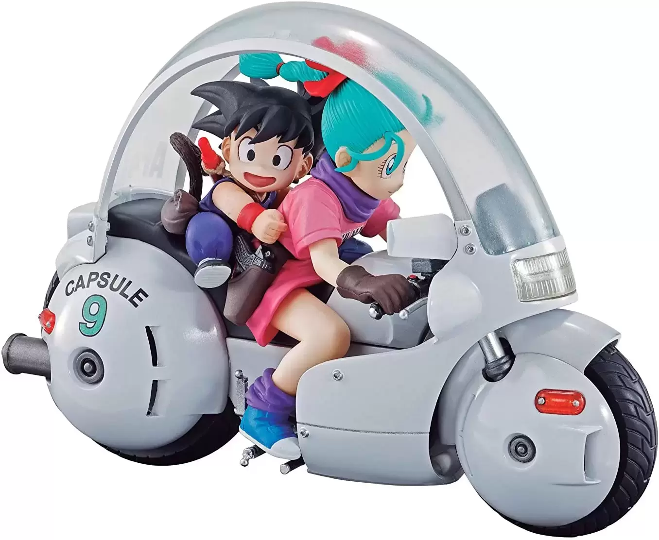 Capsule megahouse - Goku &  Bulma on Capsule 9 Bike