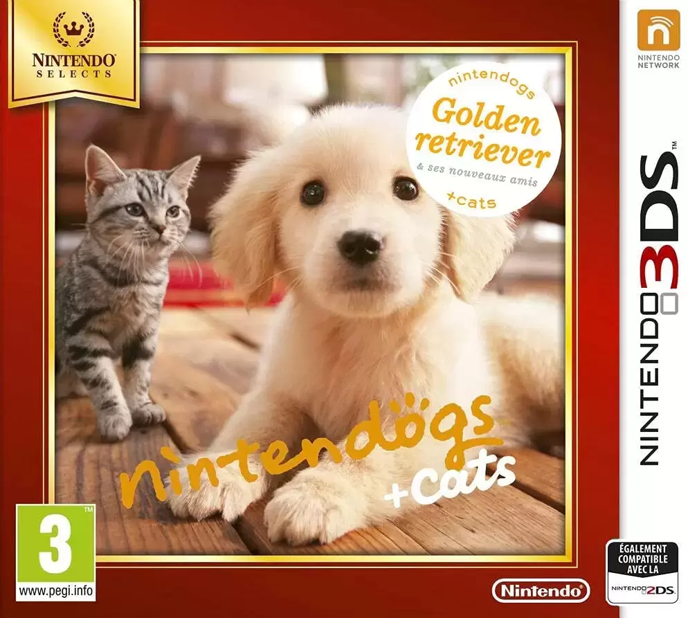 Jeux Nintendo 2DS / 3DS - Nintendogs + Cats Golden Retriever - Nintendo Selects