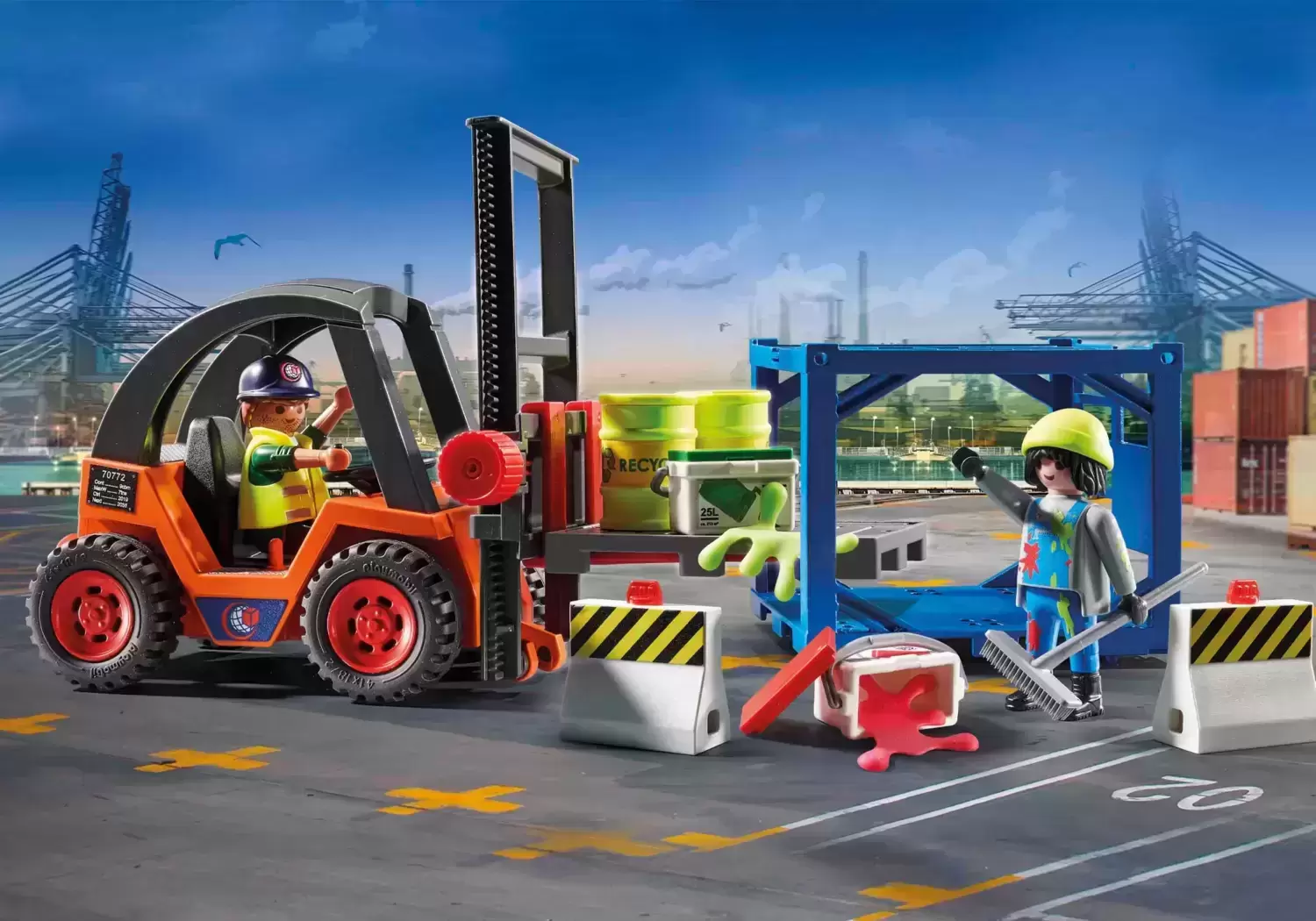Playmobil Port & Harbour - Forklift with Freight