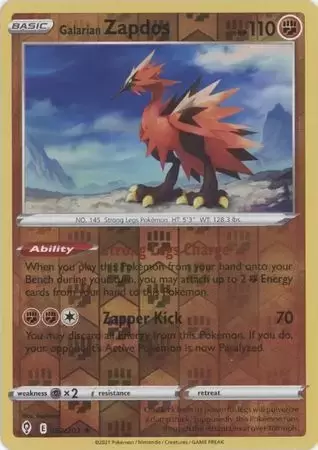 Evolving Skies - Galarian Zapdos Reverse