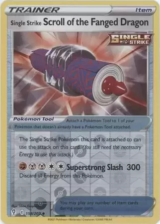 Evolving Skies - Single Strike Scroll of the Fanged Dragon Reverse