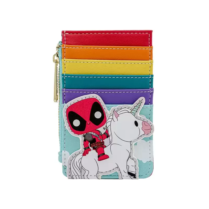 Loungefly - PORTE CARTE DEADPOOL UNICORN RAINBOW