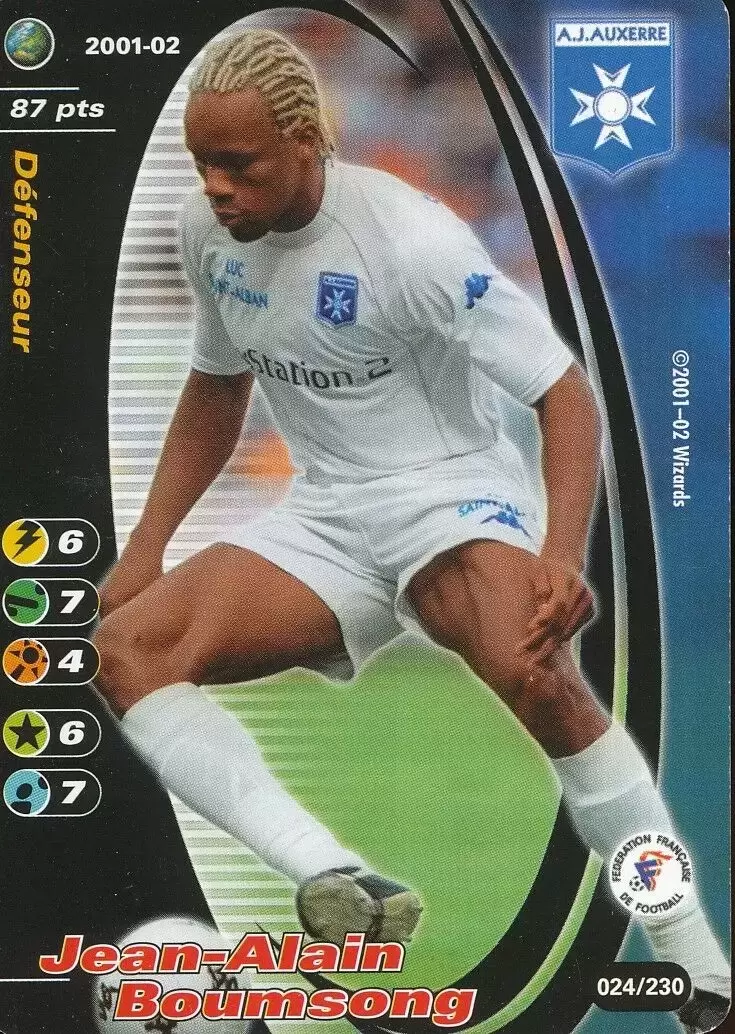 Wizards Football Champions France 2001/2002 - Jean-Alain Boumsong - AJ Auxerre