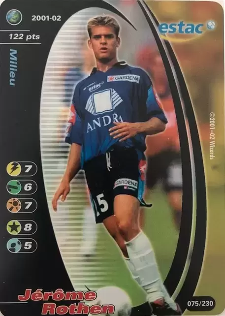 Wizards Football Champions France 2001/2002 - Jérome Rothen - ESTAC Troyes