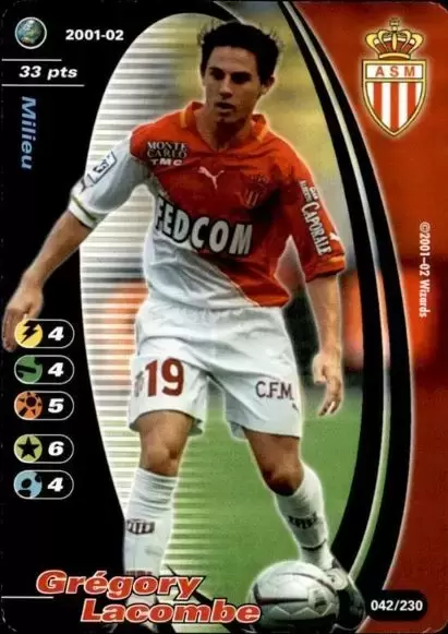 Wizards Football Champions France 2001/2002 - Gregory Lacombe - AS Monaco