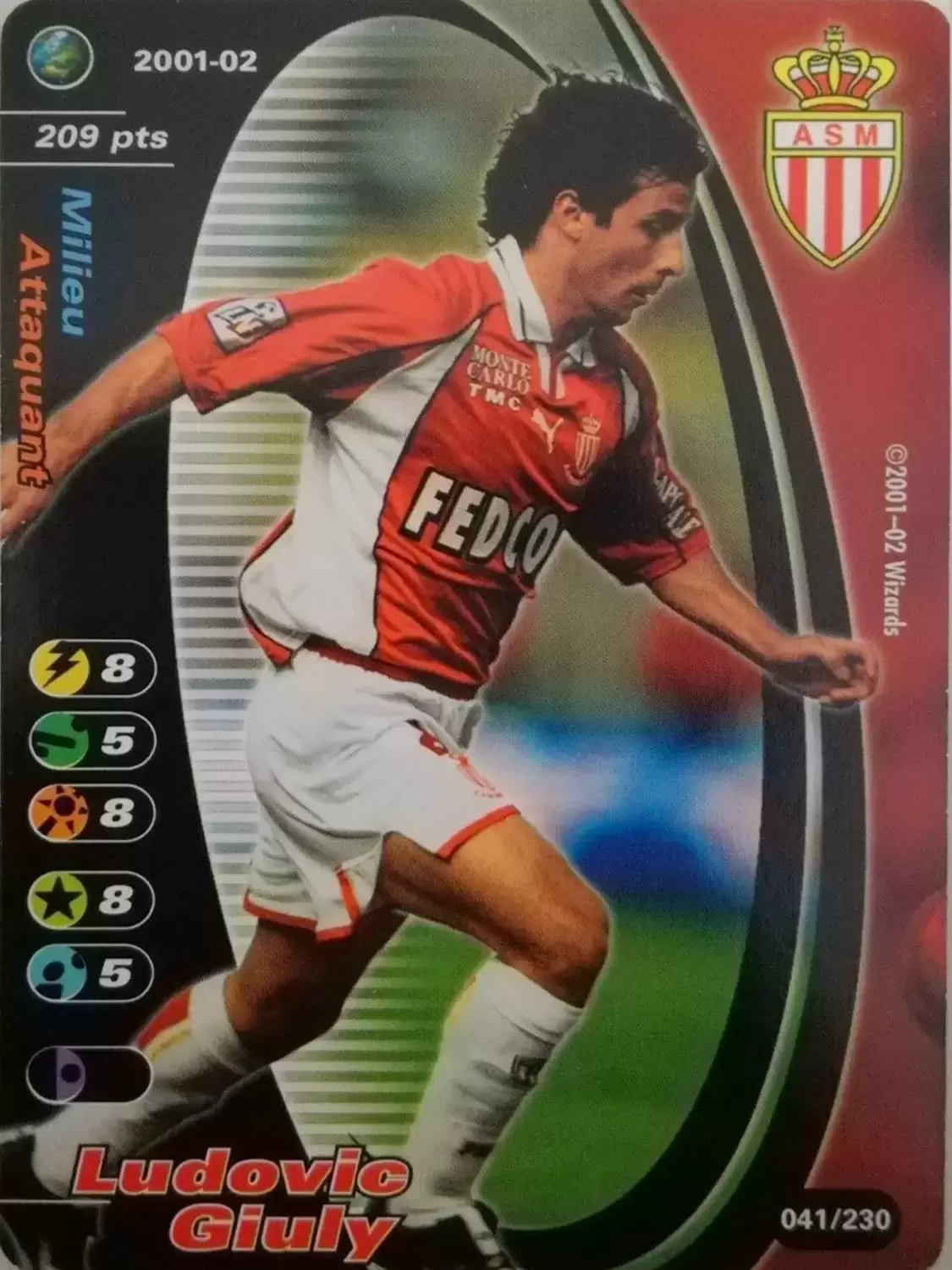 Wizards Football Champions France 2001/2002 - Ludovic Giuly - AS Monaco