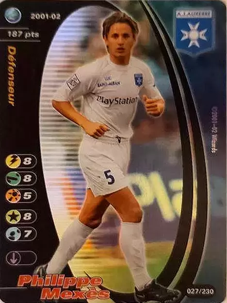 Wizards Football Champions France 2001/2002 - Philippe Mexes - AJ Auxerre