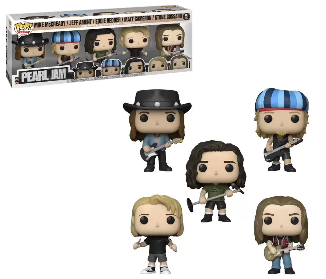POP! Rocks - Pearl Jam -Mike McCready, Jeff Ament, Eddie Vedder, Matt Cameron & Stone Gossard 5 Pack