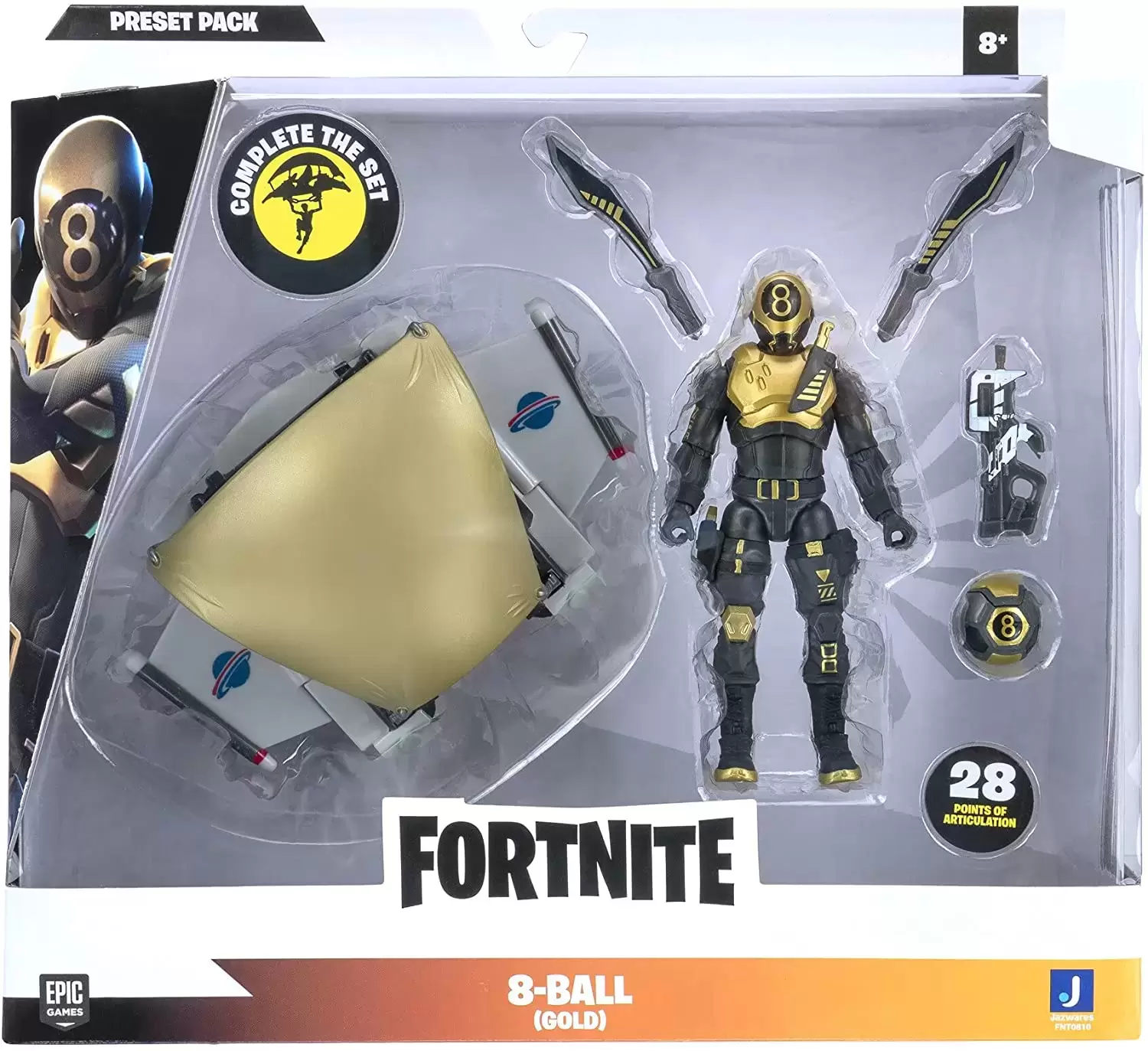 Fortnite JazWares - 8-Ball (Gold) - Preset Pack