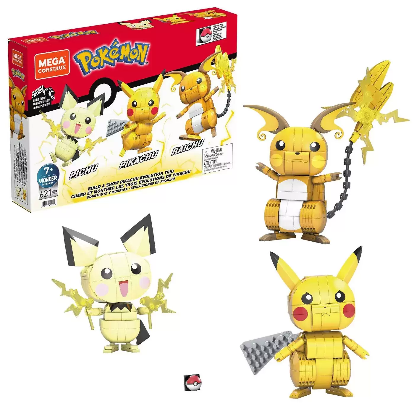 Pokémon Mega Construx - Build and Show Pikachu Evolution Trio