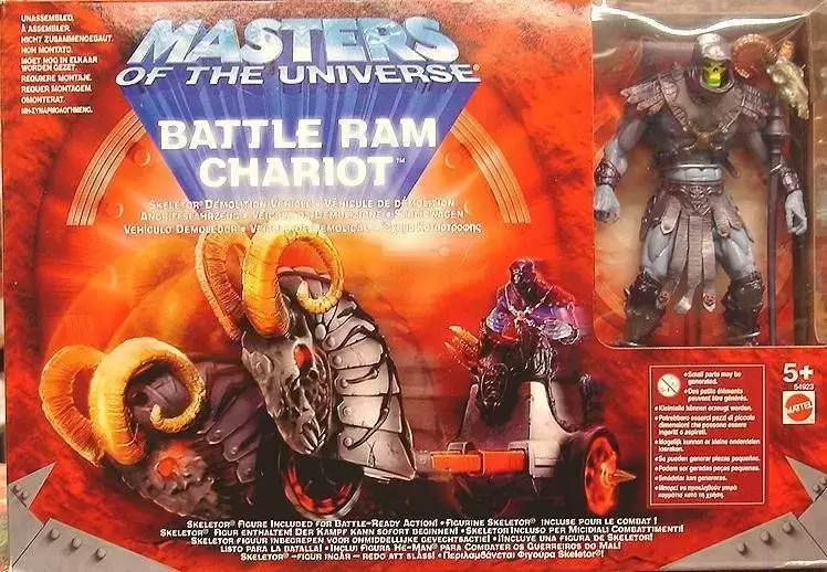 200X MOTU FIGURE - Battle Ram Chariot & Skeletor