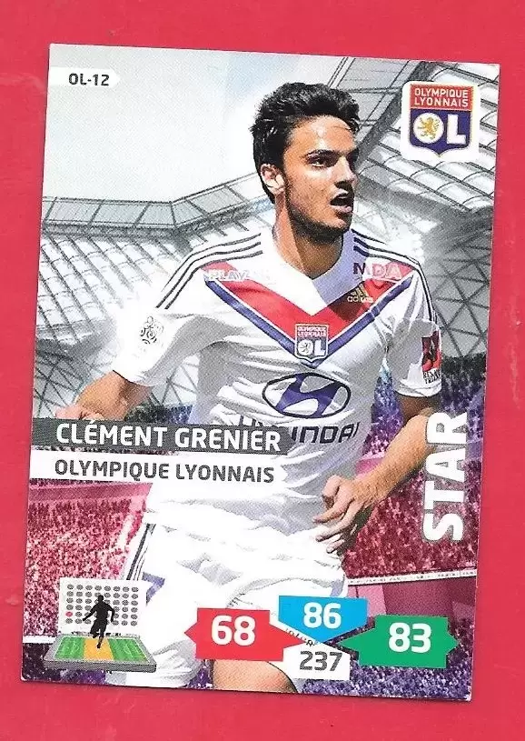 Adrenalyn XL 2013-2014 (France) - Clément Grenier - STAR -Milieu -Olympique Lyonnais