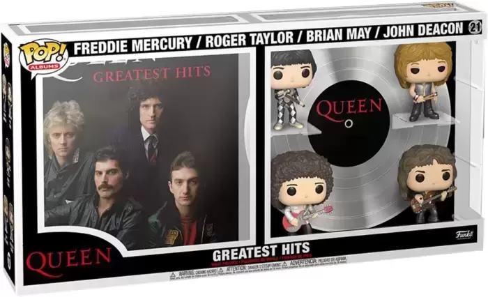 Queen - Freddie Mercury, Roger Taylor, Brian May & John Decon 4 Pack - POP!  Albums action figure 21