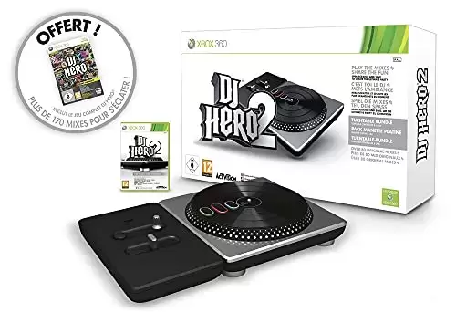 Jeux XBOX 360 - DJ Hero 2 -  Pack jeu + platine