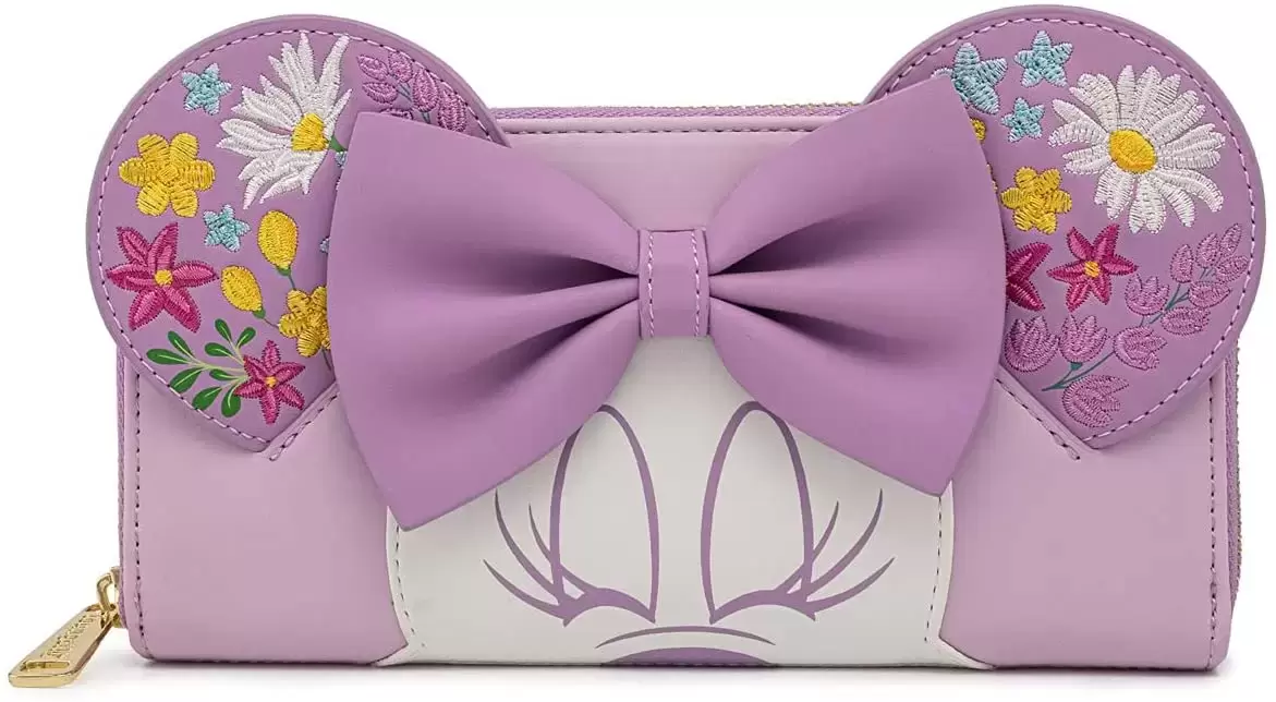 Loungefly - PORTEFEUILLE MINNIE HOLDING FLOWERS