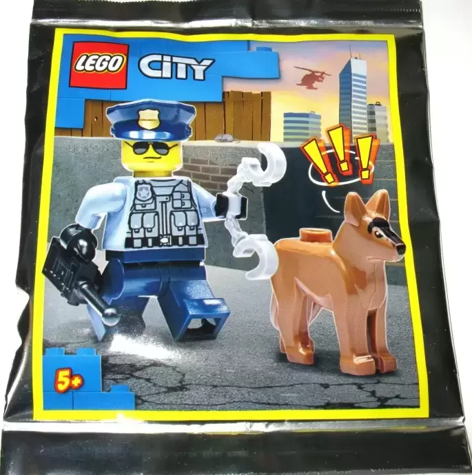 LEGO CITY - Police officer with dog foil pack