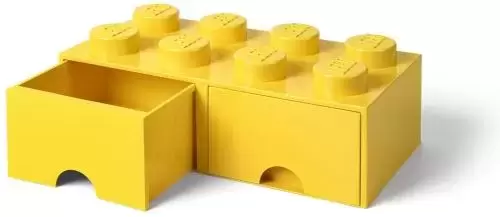 LEGO Storages - Brick 2 Drawer Bright Yellow