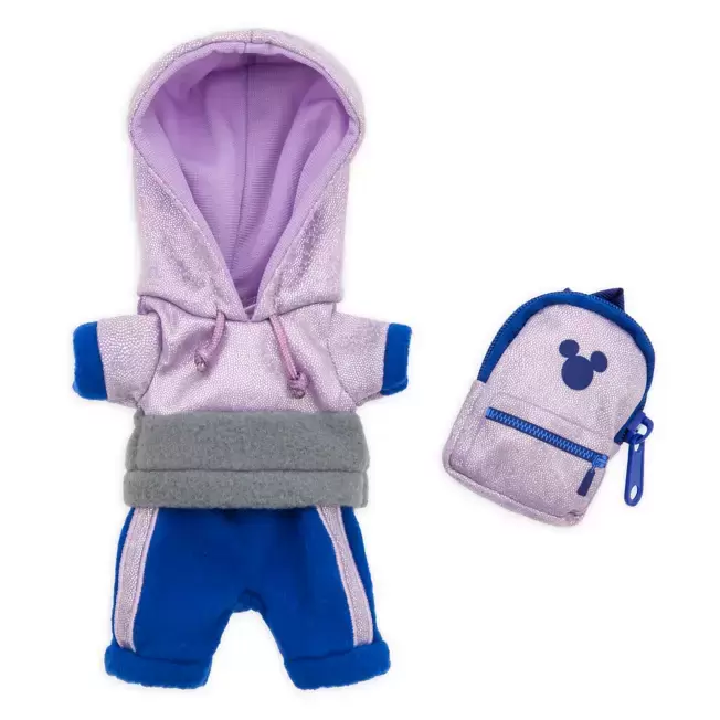 Nuimos Cloths And Accessories - Iridescent Hoodie with Blue Sweatpants and Iridescent Backpack