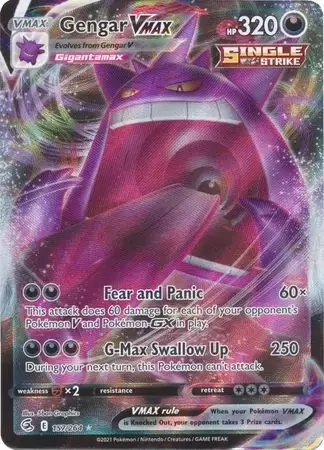 Carta Pokémon Gengar Vmax Full Art Alternativa Golpe Fusão - Escorrega o  Preço