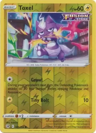 Pokémon Sword & Shield Darkness Ablaze Reverse HOLO Common Toxel #062/189