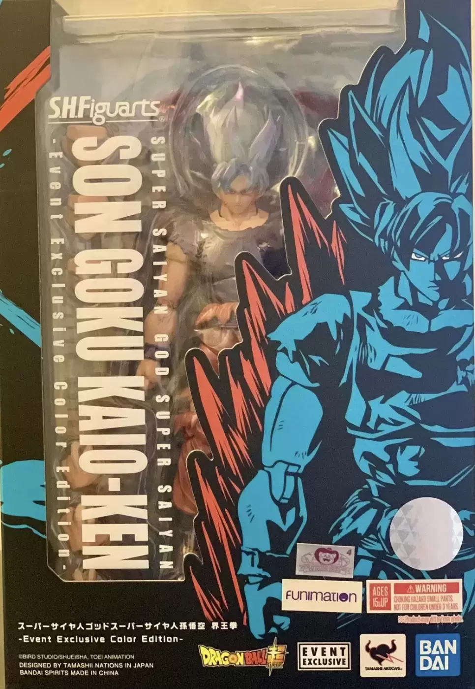 Bandai 2021 NYCC S.H. Figuarts Super Saiyan God Son Goku Kaio-Ken
